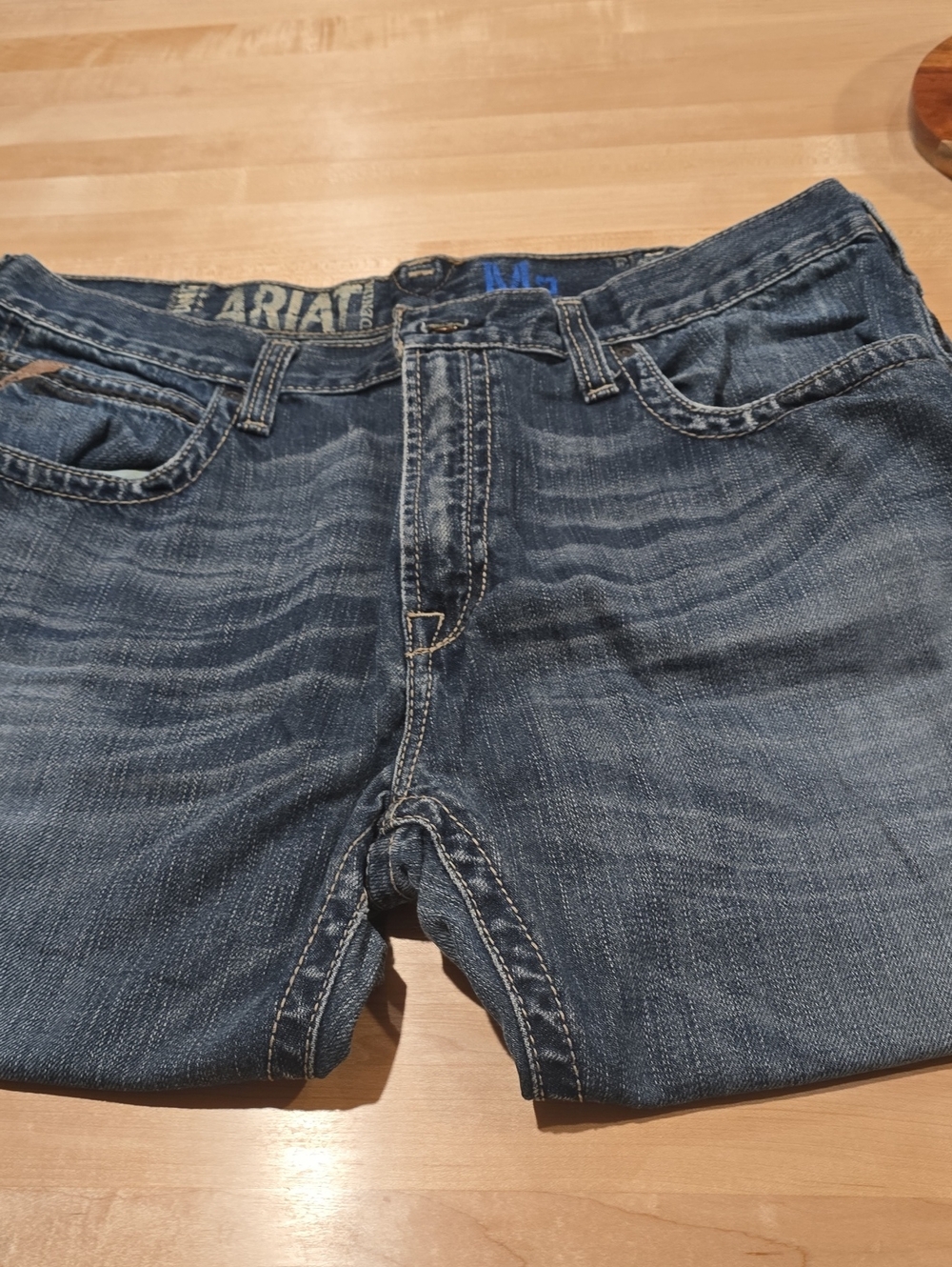 Ariat Men's Dark Blue Relaxed Fit  Boot Cut Jeans 38x34